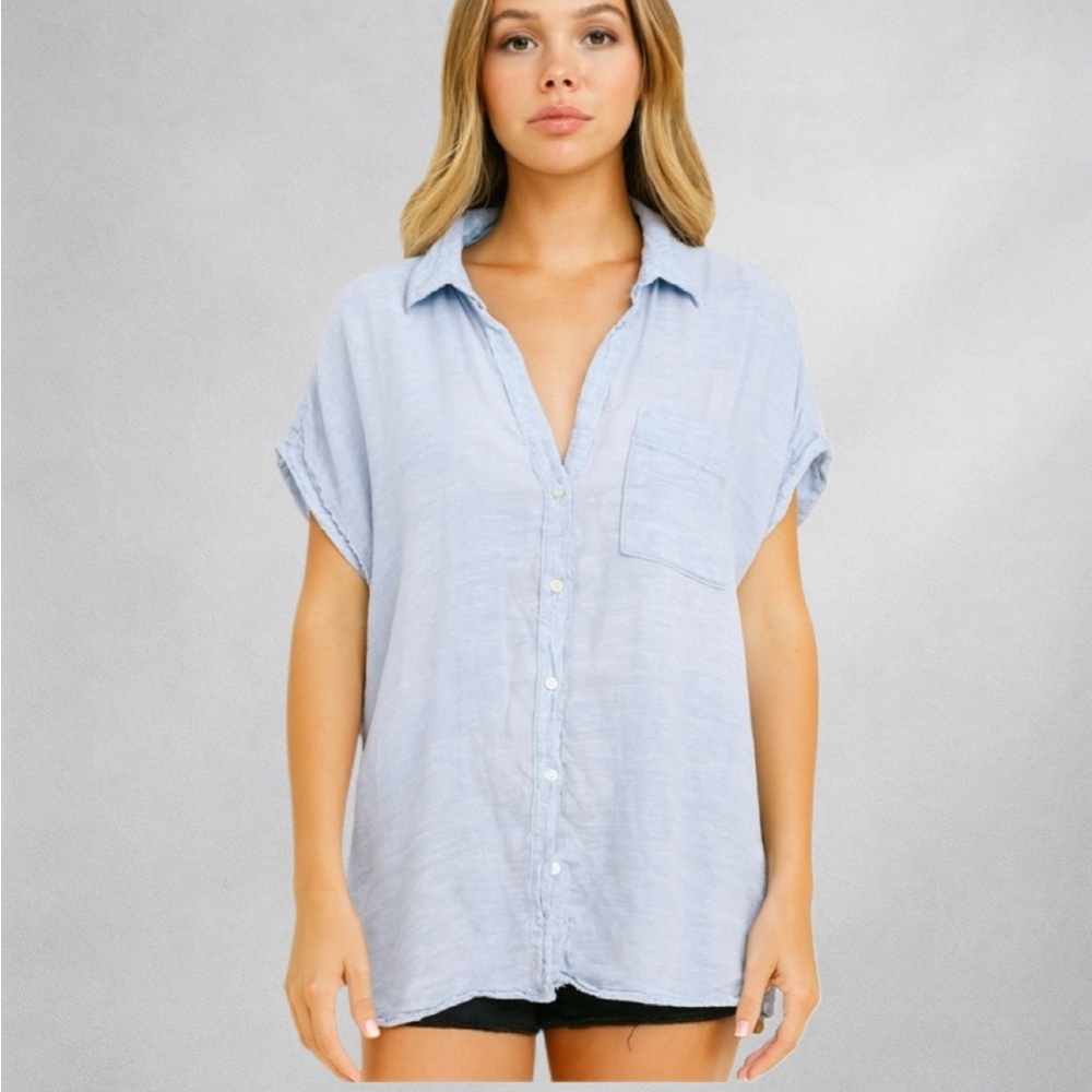 Rachel Zoe Light Blue Button Down Shirt
